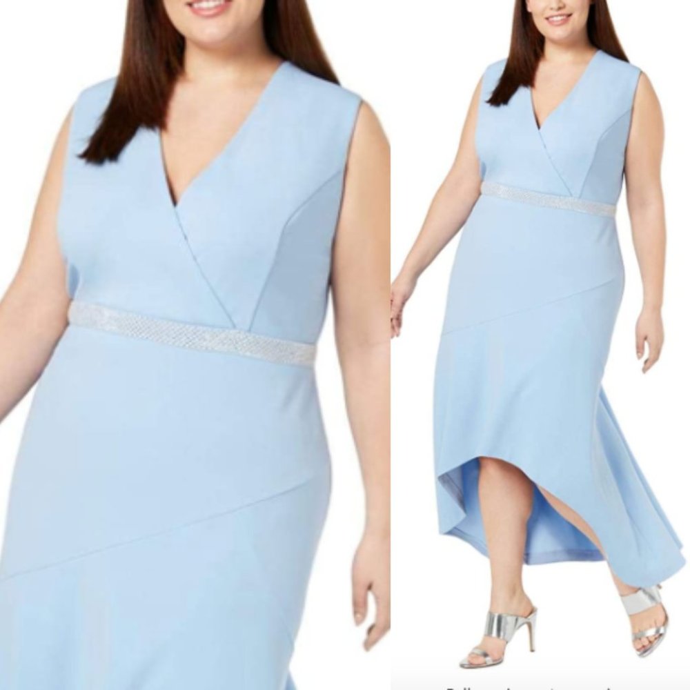 CALVIN KLEIN New Periwinkle Blue Plus Size Dress - Picture 5 of 15